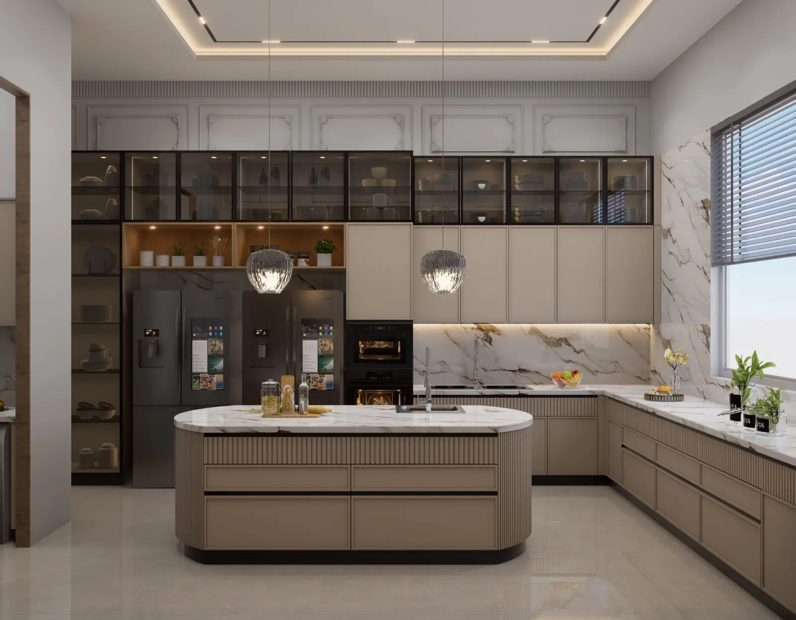 Contemporary island modular kitchen by Carol InDecor